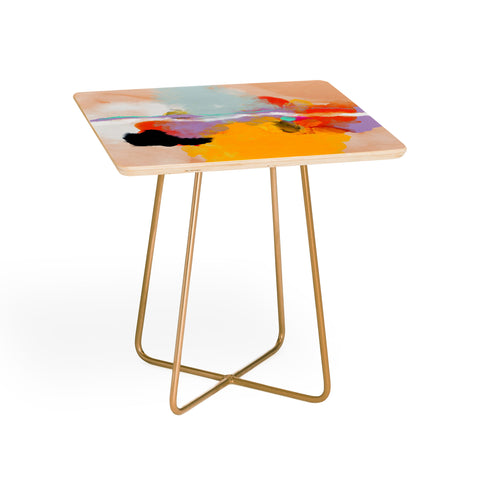 lunetricotee yellow blush abstract Side Table
