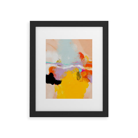 lunetricotee yellow blush abstract Framed Art Print