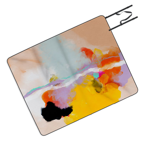 lunetricotee yellow blush abstract Picnic Blanket