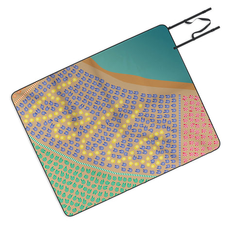 Lyman Creative Co Bella Beautiful Italy Beach Picnic Blanket