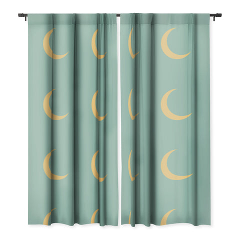 Lyman Creative Co Crescent Moon Sky Blackout Window Curtain