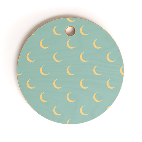 Lyman Creative Co Crescent Moon Sky Cutting Board Round