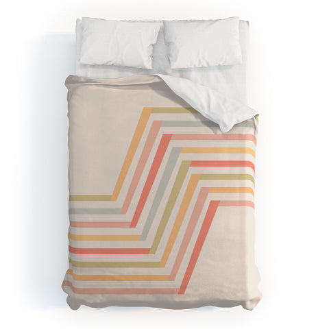 Lyman Creative Co Geometric Terraces 2 Duvet Cover
