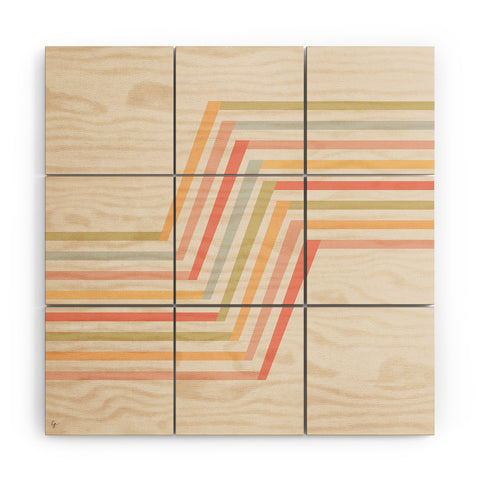 Lyman Creative Co Geometric Terraces 2 Wood Wall Mural