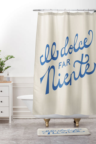 Lyman Creative Co Il dolce far niente Italian Shower Curtain And Mat