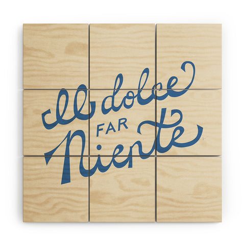 Lyman Creative Co Il dolce far niente Italian Wood Wall Mural