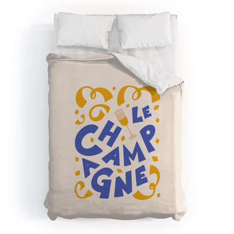 Lyman Creative Co Le Champagne French Duvet Cover