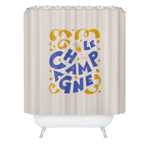 Lyman Creative Co Le Champagne French Shower Curtain