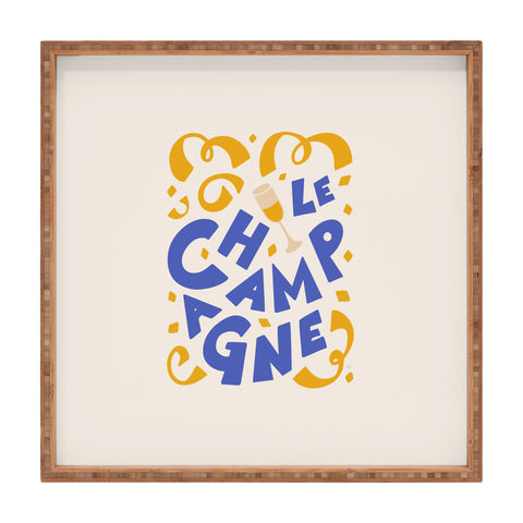 Lyman Creative Co Le Champagne French Square Tray