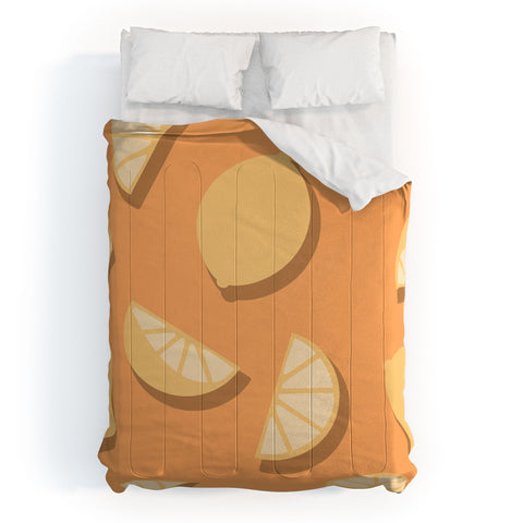 Lyman Creative Co Lemon Orange Comforter
