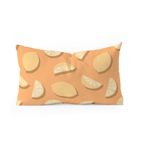 Lyman Creative Co Lemon Orange Oblong Throw Pillow
