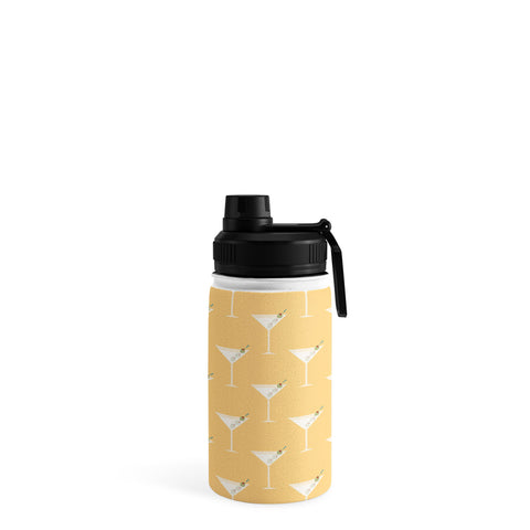 Lyman Creative Co Martini with Olives on Yellow Water Bottle