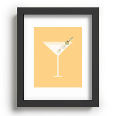 Lyman Creative Co Martini with Olives on Yellow Recessed Framing Rectangle