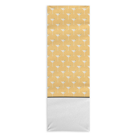 Lyman Creative Co Martini with Olives on Yellow Yoga Towel