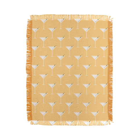 Lyman Creative Co Martini with Olives on Yellow Throw Blanket
