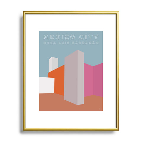 Lyman Creative Co Mexico City Casa Luis Barragan travel poster Metal Framed Art Print