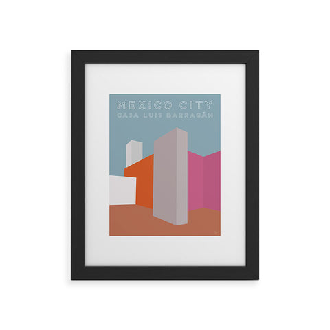 Lyman Creative Co Mexico City Casa Luis Barragan travel poster Framed Art Print