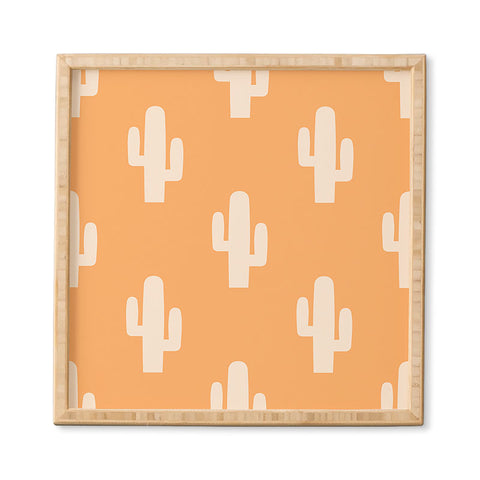 Lyman Creative Co Orange Cactus Framed Wall Art