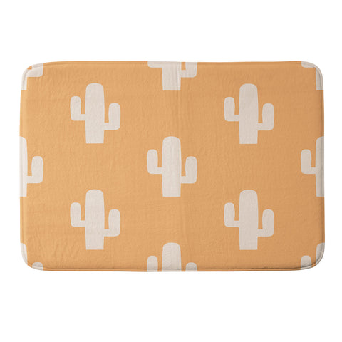 Lyman Creative Co Orange Cactus Memory Foam Bath Mat