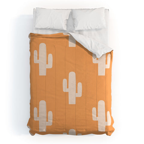Lyman Creative Co Orange Cactus Comforter
