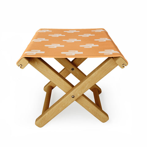 Lyman Creative Co Orange Cactus Folding Stool