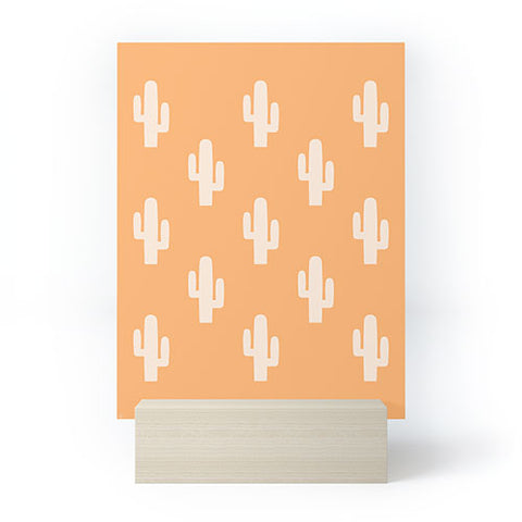 Lyman Creative Co Orange Cactus Mini Art Print