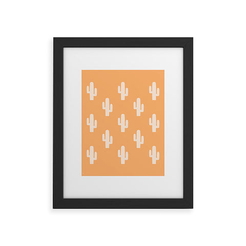Lyman Creative Co Orange Cactus Framed Art Print