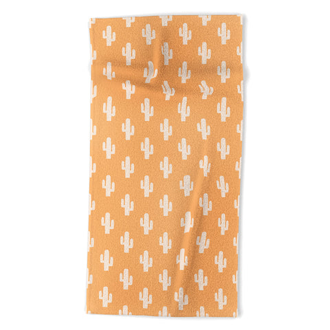 Lyman Creative Co Orange Cactus Beach Towel