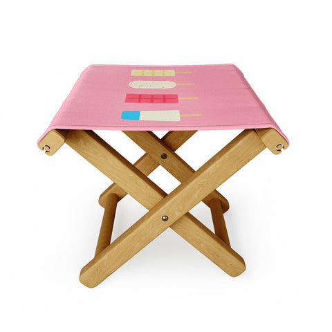 Lyman Creative Co Pink Paletas Folding Stool