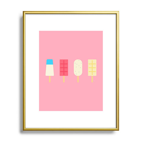 Lyman Creative Co Pink Paletas Metal Framed Art Print
