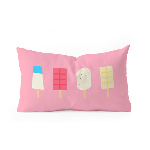 Lyman Creative Co Pink Paletas Oblong Throw Pillow