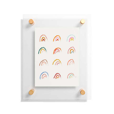 Lyman Creative Co Rainbows Pastel Floating Acrylic Print