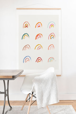 Lyman Creative Co Rainbows Pastel Art Print And Hanger