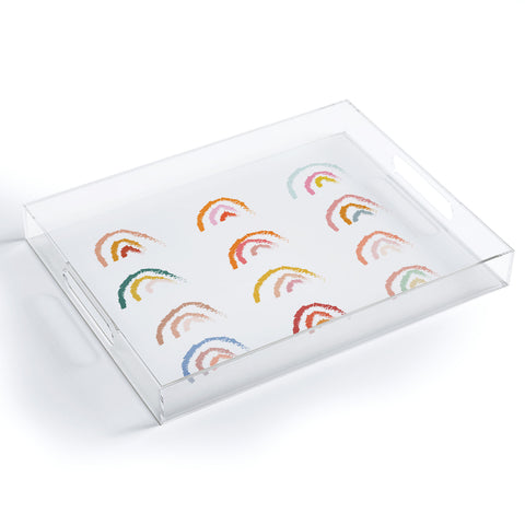 Lyman Creative Co Rainbows Pastel Acrylic Tray