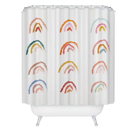 Lyman Creative Co Rainbows Pastel Shower Curtain