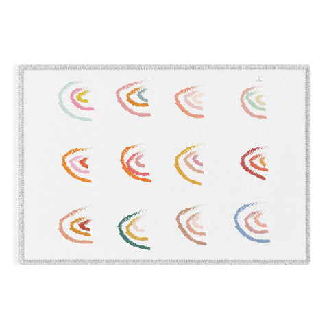 Lyman Creative Co Rainbows Pastel Outdoor Rug
