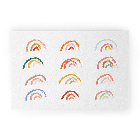 Lyman Creative Co Rainbows Pastel Welcome Mat
