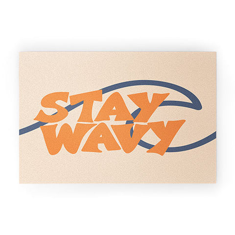 Lyman Creative Co Stay Wavy Surf Type Welcome Mat