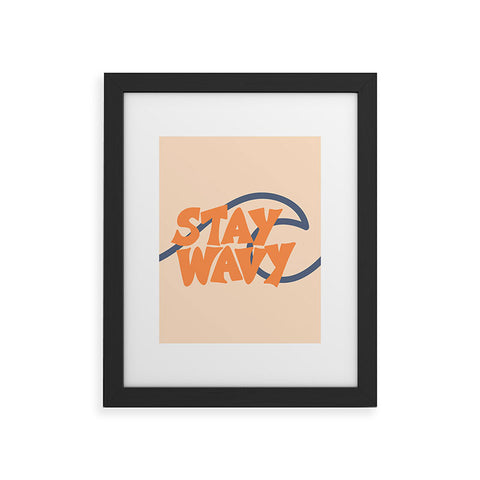 Lyman Creative Co Stay Wavy Surf Type Framed Art Print