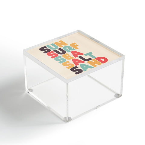 Lyman Creative Co Sun Surf Sea Salt Sand Typography Acrylic Box