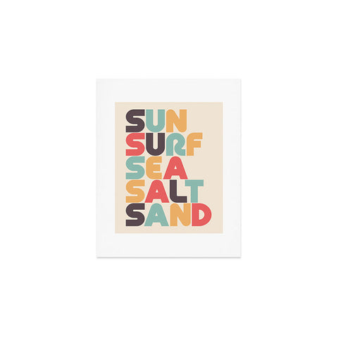 Lyman Creative Co Sun Surf Sea Salt Sand Typography Art Print