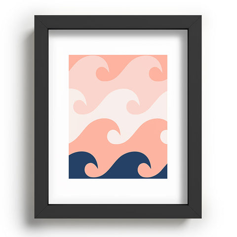 Lyman Creative Co Sunset Ocean Waves Recessed Framing Rectangle