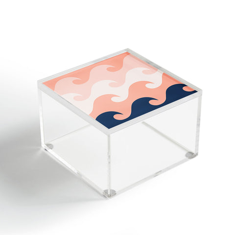 Lyman Creative Co Sunset Ocean Waves Acrylic Box