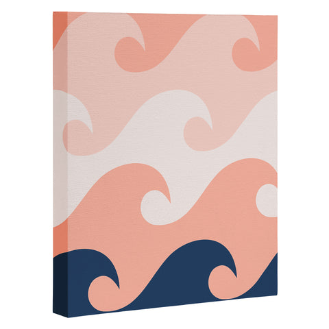 Lyman Creative Co Sunset Ocean Waves Art Canvas