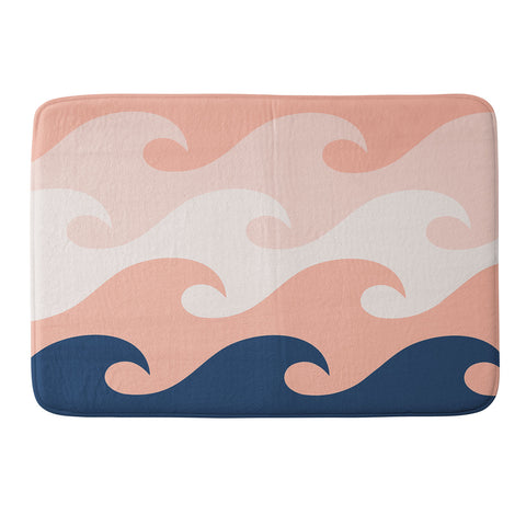 Lyman Creative Co Sunset Ocean Waves Memory Foam Bath Mat