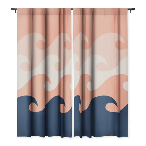 Lyman Creative Co Sunset Ocean Waves Blackout Non Repeat