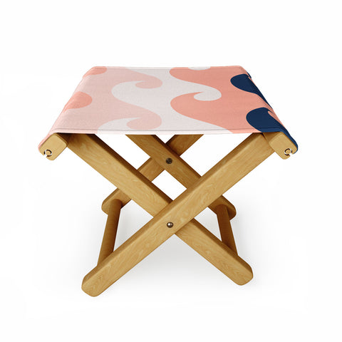 Lyman Creative Co Sunset Ocean Waves Folding Stool
