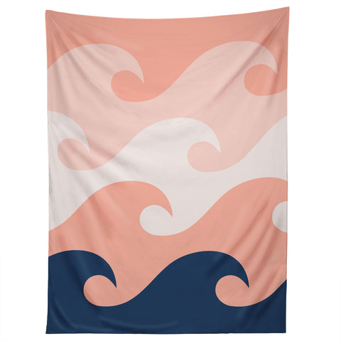 Lyman Creative Co Sunset Ocean Waves Tapestry