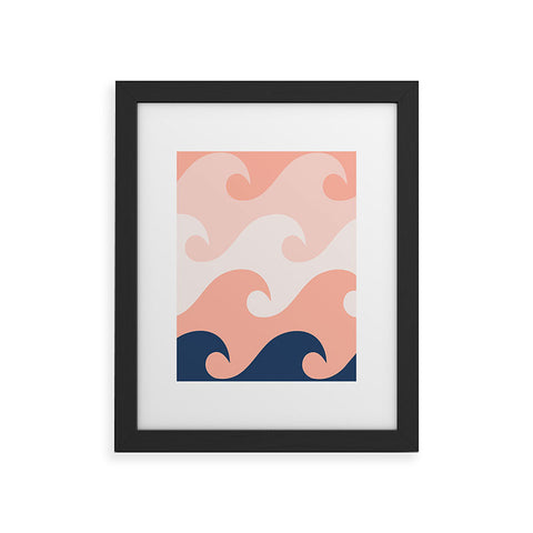 Lyman Creative Co Sunset Ocean Waves Framed Art Print