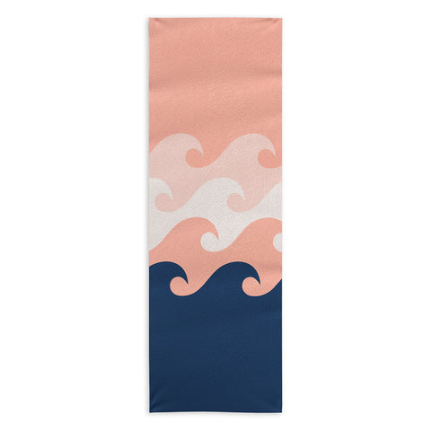 Lyman Creative Co Sunset Ocean Waves Yoga Towel